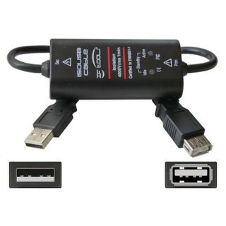 USB Isolationsverngerungskabel mit galvanischer Trennung nach EN60601, A-Stecker auf A-Kupplung