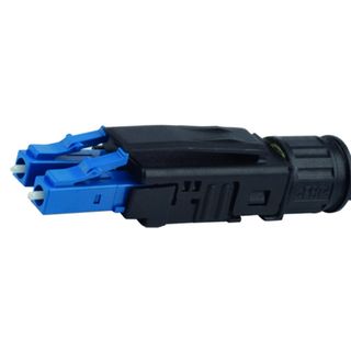 LC Duplex Stecker EasyGrip, E9/125 blau, fr Kabel  1,8-2,2 und 2,6-3,2 mm (Telegrtner J08070A0055)