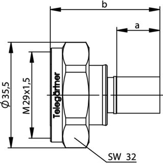 7-16 Kabelstecker Cr/Cr 50 Ohm G37 (2.7/7.25) (Telegrtner J01120B0092)