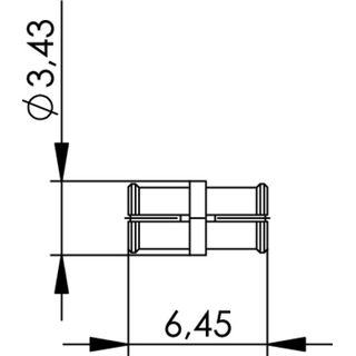 SMP-Kupplung, 50 Ohm (f-f), L= 6,45 mm (Telegrtner J01392A0001)