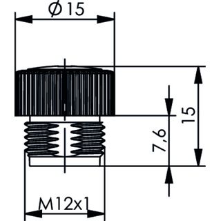 STX M12x1 Buchsenschutzkappe (Telegrtner H80030A0009)