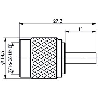 R-TNC Stecker Reverse Cr G7 (RG-316/U) (Telegrtner J01010R0001)