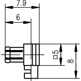 MCX-Kabelwinkelstecker LT Au 50 Ohm, G34 (UT-47) (Telegrtner J01270A0281)