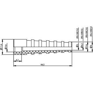 Knickschutztlle braun G1 (RG-58C/U); G41 (Telegrtner B00081H1272)
