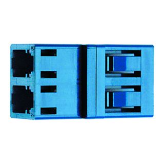 LC Duplex Kupplung, Single- und Multimode Keramikhlse, Kunststoffgehuse blau (Telegrtner J08071A0000)