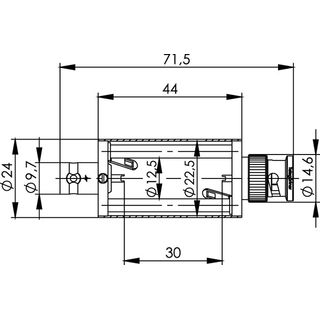LABOR-Steckverbindung Adapterbox BNC-BNC (M-F); 50 Ohm (Telegrtner J01008A0807)