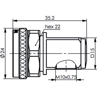 4.3-10 Normkopf Stecker Screw (Telegrtner J01440A0009)