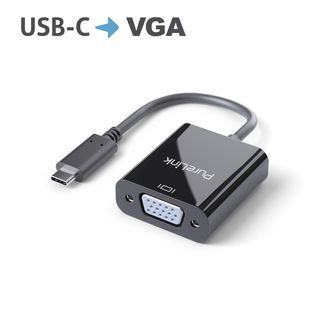 Premium Aktiver 2K USB-C / VGA Portsaver Adapter ? schwarz