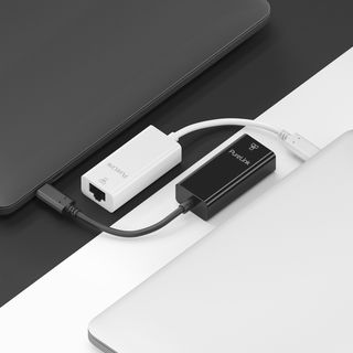 Premium Aktiver 1G USB-C / Ethernet Portsaver Adapter ? schwarz