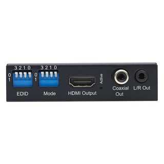 CARDINAL DVM HDMI 7.1 Audio-Extractor 4K, 18G DVM-HDT-AUDEX, IN: HDMI/MINIJACK | OUT: HDMI/Stereo MINIJACK  (analog)/SPDIF OUT (COAX RCA), schwarz