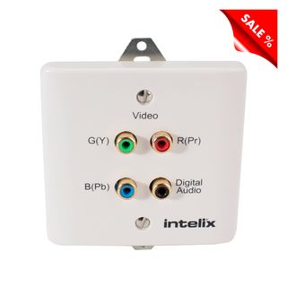 INTELIX Analog Video (+Audio) Baluns IX-AVO-V3AD-WP-EU, Video (+Audio) Transmitter / Receiver, IN: 3 x Cinch Video/Cinch Audio (digital S/PDIF) | OUT: Schneid- / Klemmblock
