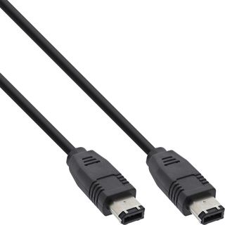 InLine FireWire Kabel, IEEE1394 6pol Stecker / Stecker, schwarz, 5m