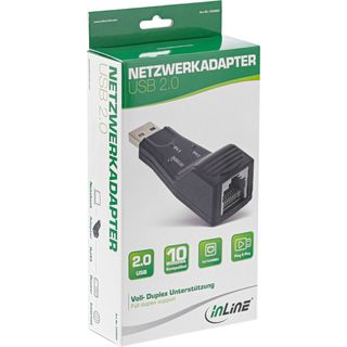 InLine USB 2.0 Netzwerkadapter, 10/100MBit