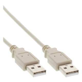 InLine USB 2.0 Kabel, A an A, beige, 1m