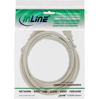 InLine USB 2.0 Kabel, A an A, beige, 1m