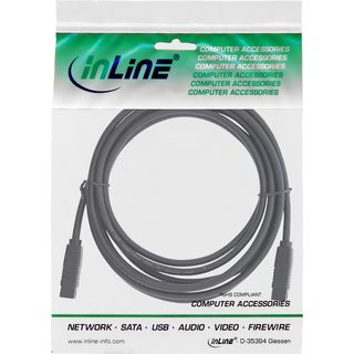 InLine FireWire Kabel, IEEE1394 9pol Stecker / Stecker, schwarz, 1,8m