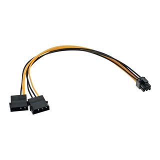 InLine Stromadapter intern, 2x4pol zu 6pol fr PCIe (PCI-Express) Grafikkarten