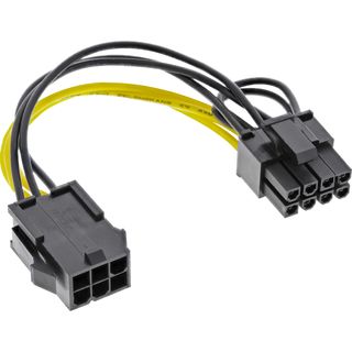 InLine Stromadapter intern, 6pol zu 8pol fr PCIe (PCI-Express) Grafikkarten, schwarz