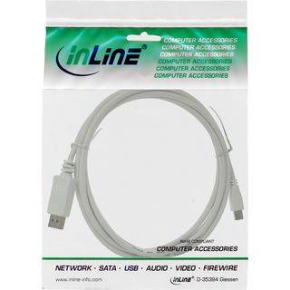 InLine Mini DisplayPort zu DisplayPort Kabel, wei, 1m
