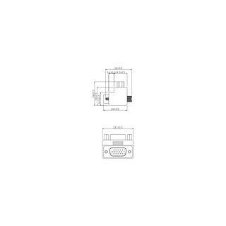 InLine VGA Adapter 90 Winkel 15pol Stecker/Buchse