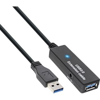 InLine USB 3.0 Aktiv-Verlngerung, Stecker A an Buchse A, schwarz, 15m