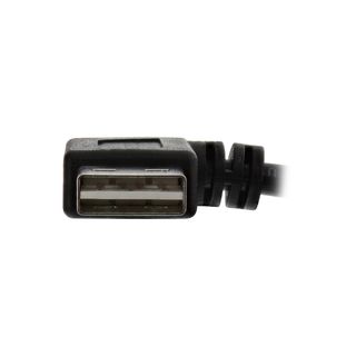 InLine Smart USB 2.0 Verlngerung gewinkelt, Stecker / Buchse, Typ A, schwarz, 0,2m