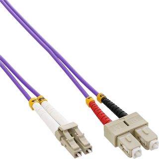 InLine LWL Duplex Kabel, LC/SC, 50/125m, OM4, 7,5m