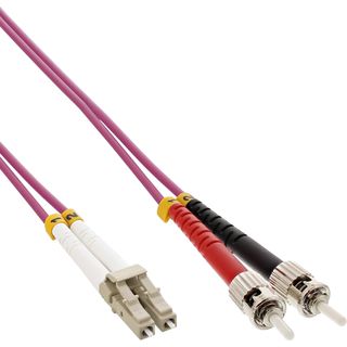InLine LWL Duplex Kabel, LC/ST, 50/125m, OM4, 25m