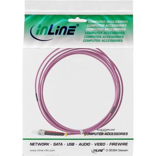 InLine LWL Duplex Kabel, LC/ST, 50/125m, OM4, 25m