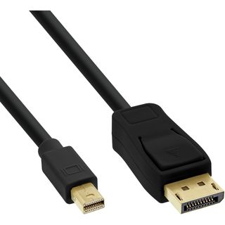 InLine Mini DisplayPort zu DisplayPort Kabel, schwarz, 1m