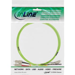 InLine LWL Duplex Kabel, LC/SC, 50/125m, OM5, 15m