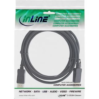 InLine DisplayPort 1.4 Kabel, 8K4K, schwarz, vergoldete Kontakte, 1m