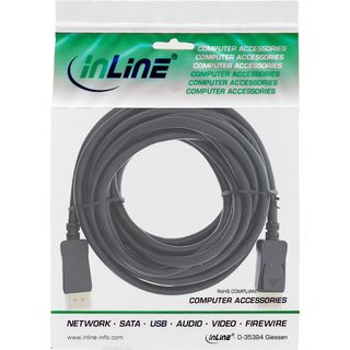 InLine DisplayPort 1.4 Kabel, 8K4K, schwarz, vergoldete Kontakte, 5m