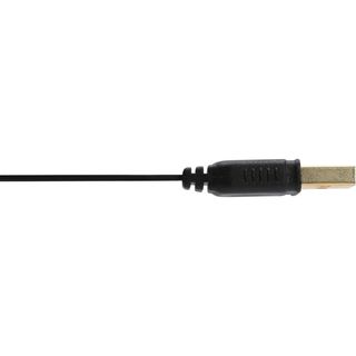 InLine USB 2.0 Flachkabel Verlngerung, A Stecker / Buchse, schwarz, Kontakte gold, 1,5m