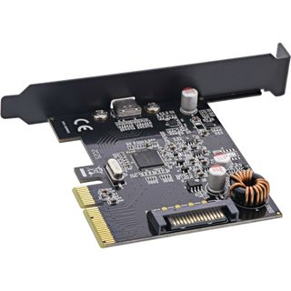 InLine Schnittstellenkarte, PCIe x4, USB 3.2 Gen.2x2, 1x USB Typ-C, inkl. Low-Profile Slotblech