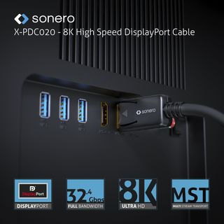 8K High Speed DisplayPort Kabel - 1,00m