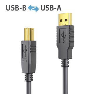 Premium Aktives USB v2.0 USB-A / USB-B Kabel ? 5,00m