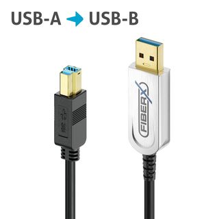 USB 3.2* USB-A / USB-B AOC Glasfaser Kabel ? 20,00m