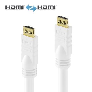 Zertifiziertes 4K High Speed HDMI Kabel mit Ethernet Kanal - 7,50m, wei
