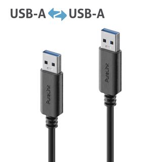 Premium USB v3.2 USB-A Kabel ? 2,00m, schwarz