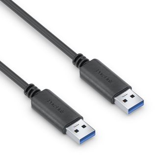 Premium USB v3.2 USB-A Kabel ? 1,00m, schwarz