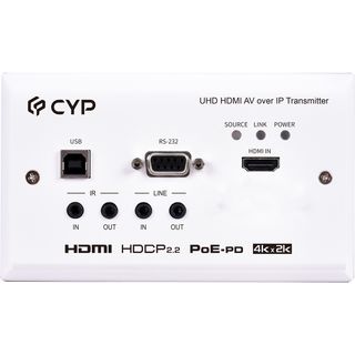HDMI over IP Transmitter with USB/KVM Wall Plate Extender - Cypress CH-U331HTXWPUK
