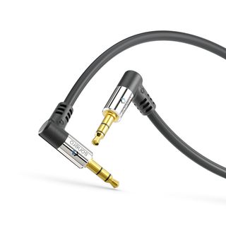 Premium 3,5mm Klinke Stereo Audio Kabel mit Winkelsteckern ? 3,00m