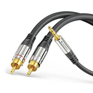 Premium 3,5mm Klinke auf L/R Cinch Stereo Audio Kabel ? 12,50m