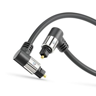 Premium optisches S/PDIF Toslink Kabel mit Winkelsteckern ? 20,00m