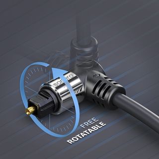 Premium optisches S/PDIF Toslink Kabel mit Winkelstecker ? 10,00m