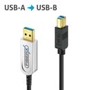 USB 3.1 Gen2 USB-A/USB-B AOC-Glasfaserkabel - 40 m