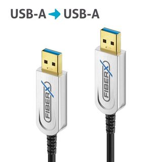 USB 3.2 USB-A AOC Glasfaserkabel - 50 m