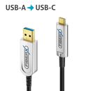 USB 3.2 USB-C/USB-A AOC Glasfaserkabel - 50 m