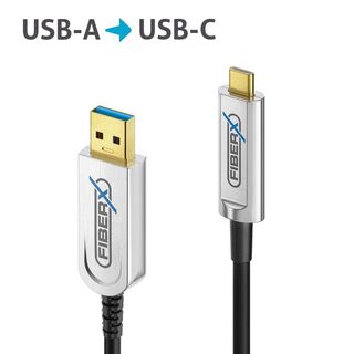 USB 3.2 USB-C//USB-A AOC Glasfaserkabel - 30 m